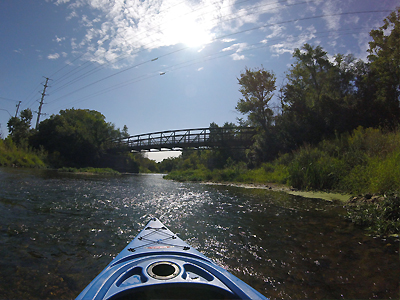 Kayaking on DuPage River